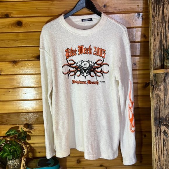 Vintage Tops - 2005 Daytona Bike week popcorn crew neck sweater